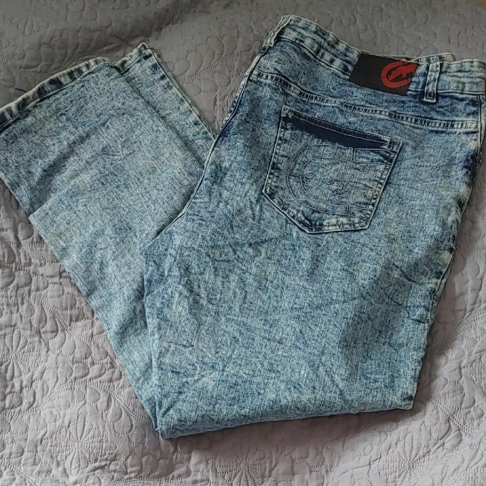 Ecko Unlimited Light Blue Straight Jeans Sz 38